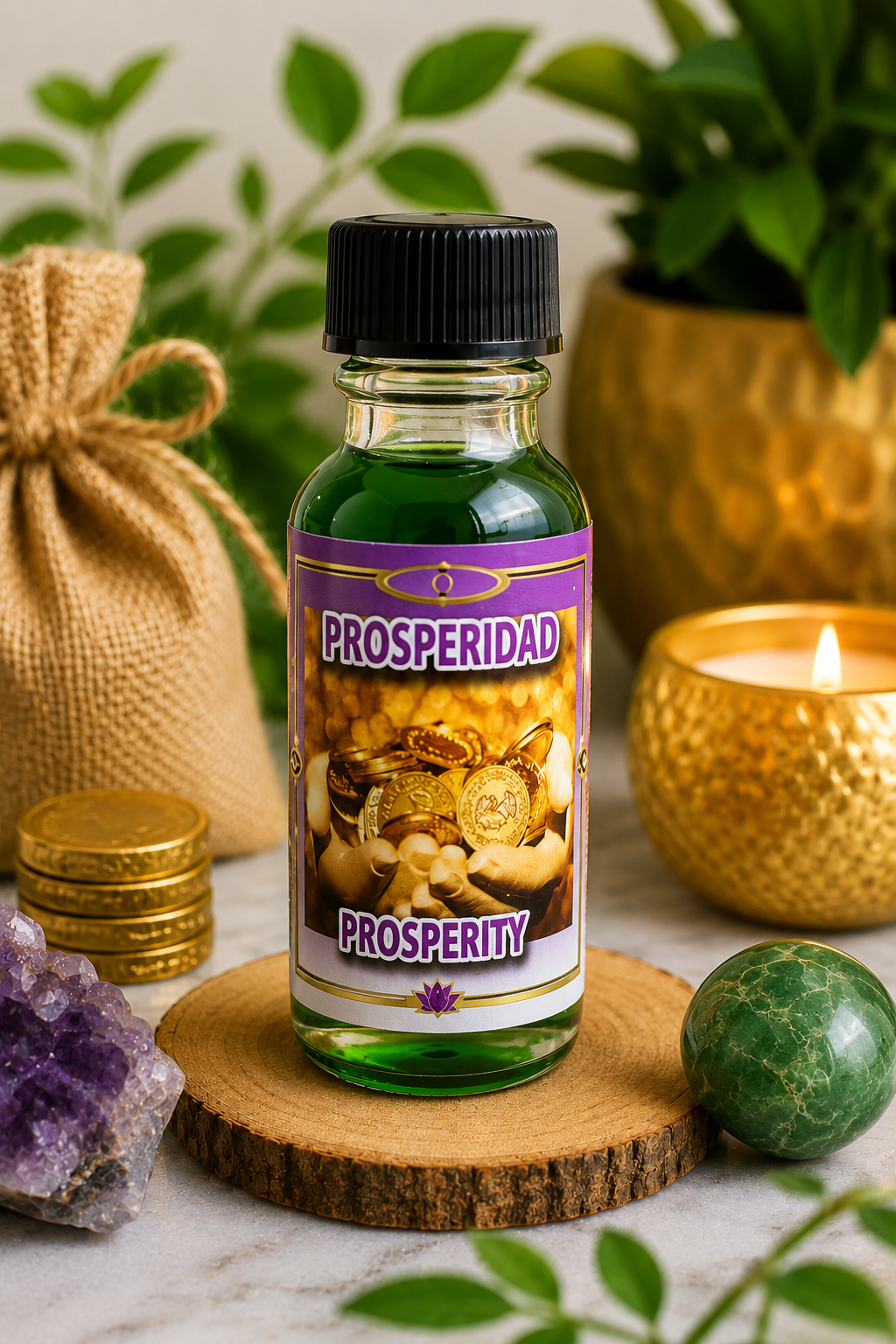 Aceite Prosperidad – Prosperity Spiritual Oil | Abundance, Success & Good Fortune