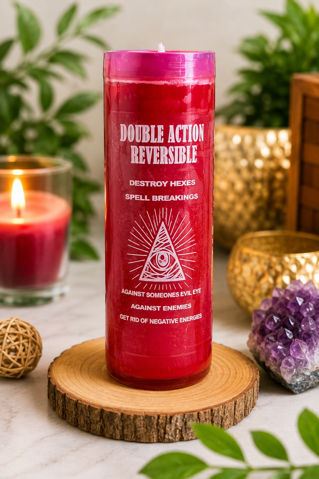 Double Action Reversible Fixed Candle – Spiritual Cleansing & Protection