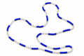 Blue & Clear Beaded Eleke Necklace – Yoruba Santería Spiritual Necklace | Eleke Azul y Transparente