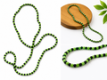 Orula Eleke Green & Black Beaded Necklace – Yoruba Santería Spiritual Necklace | Collar Eleke de Orula Verde y Negro