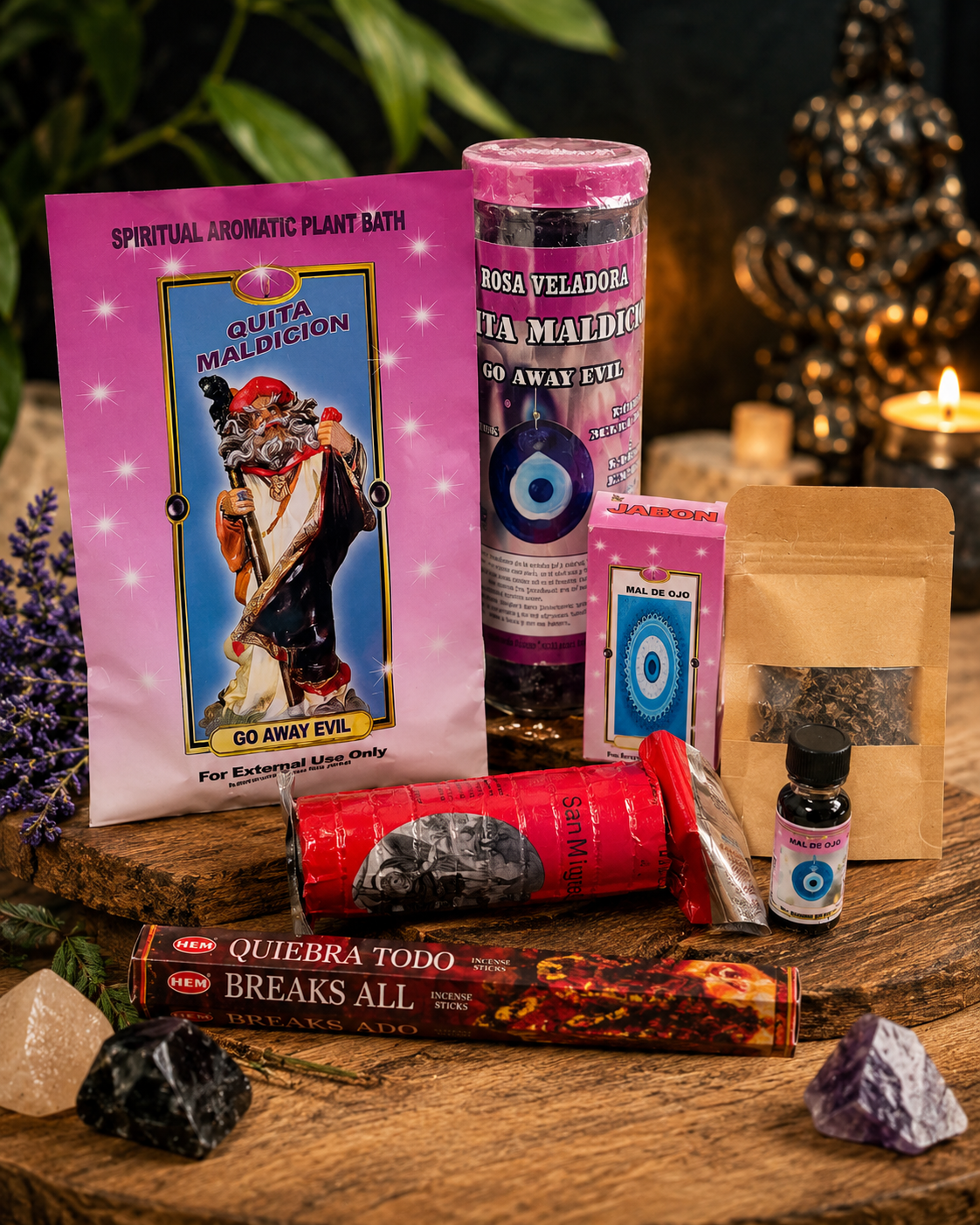 Kit de Limpieza y Protección Espiritual – Quita Maldición & Mal de Ojo | Spiritual Cleansing & Protection Kit