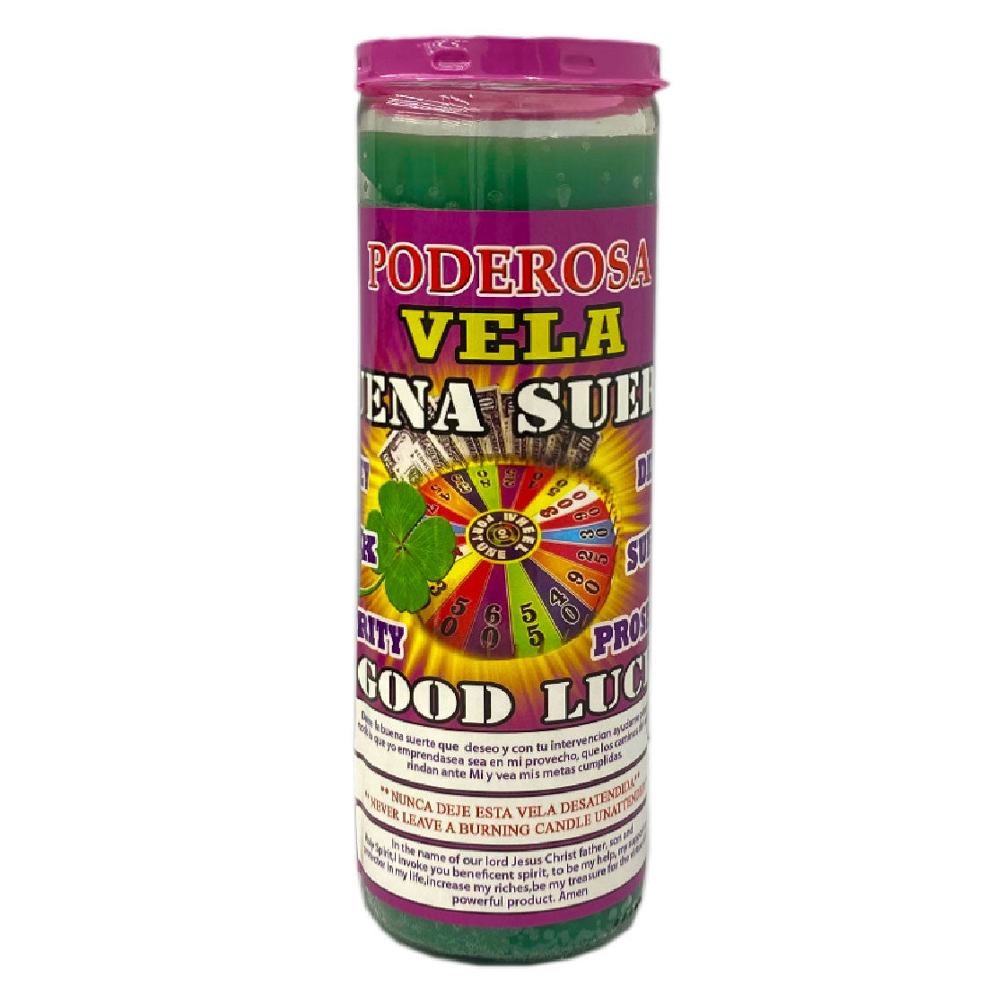 Veladora Preparada Buena Suerte - Fixed And Scented 7 Day Candle Good Luck