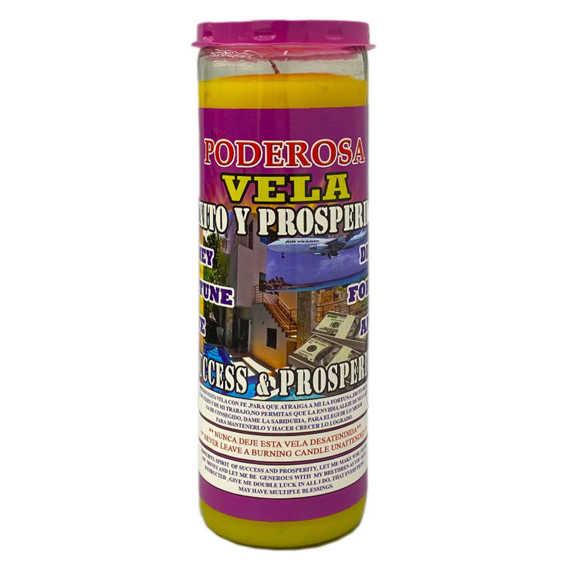 Veladora Preparada Exito Y Prosperidad - Fixed And Scented 7 Day Candle Succes